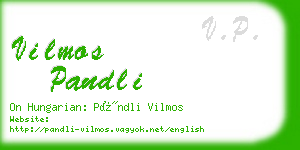 vilmos pandli business card